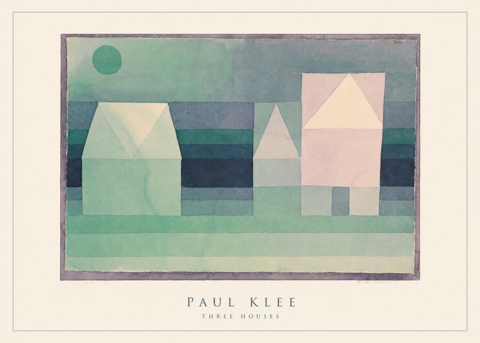 Paul Klee Three Houses No4 - Poszter