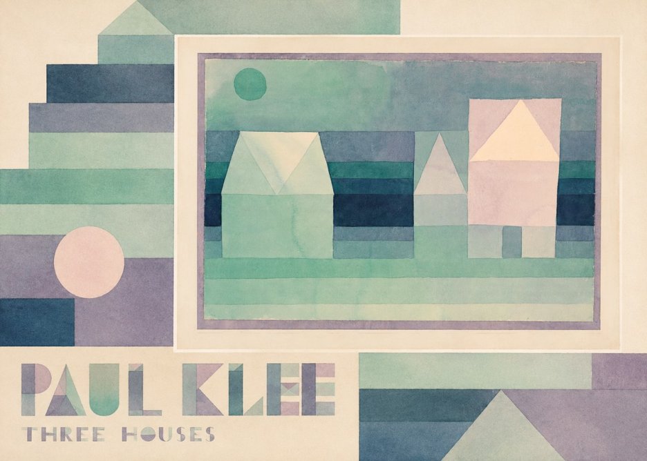 Paul Klee Three Houses No5 - Poszter