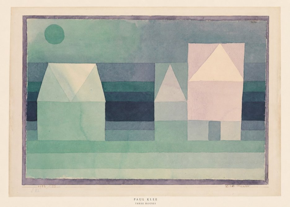Paul Klee Three Houses No6 - Poszter