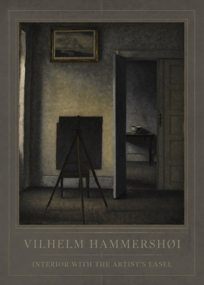 Vilhelm Hammershøi Interior with the Artist's Easel III No1 - Poszter