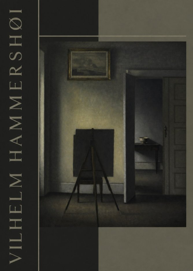 Vilhelm Hammershøi Interior with the Artist's Easel III No4 - Poszter