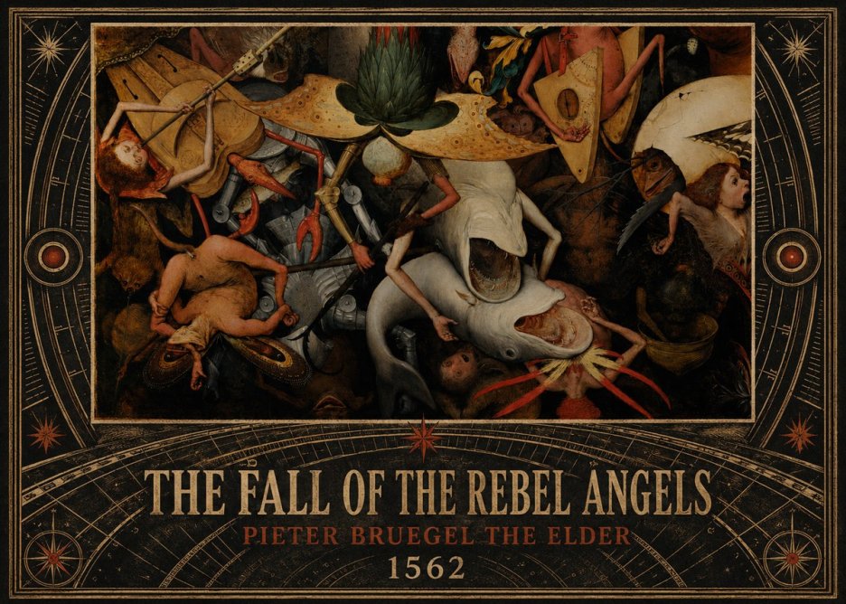 Pieter Bruegel The Fall of the Rebel Angels VI No5 - Poszter