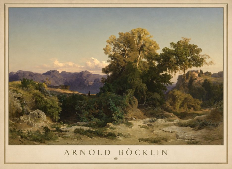 Arnold Böcklin Im Albanergebirge No4 - Poszter