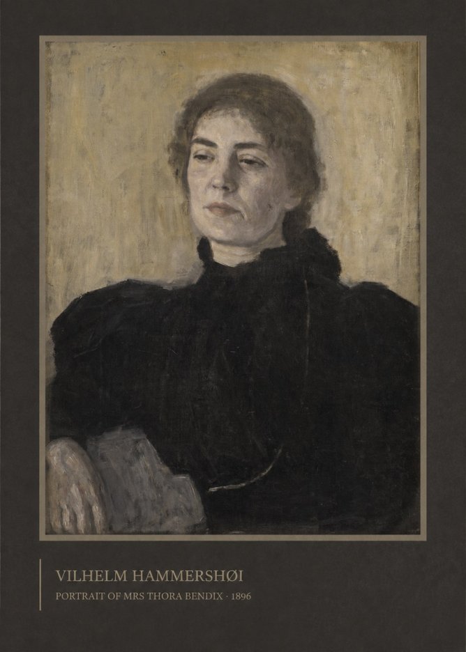 Vilhelm Hammershøi Portrait of Mrs Thora Bendix No2 - Poszter