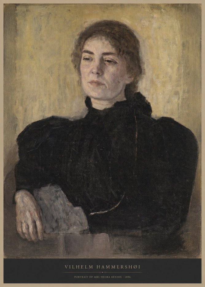 Vilhelm Hammershøi Portrait of Mrs Thora Bendix No6 - Poszter