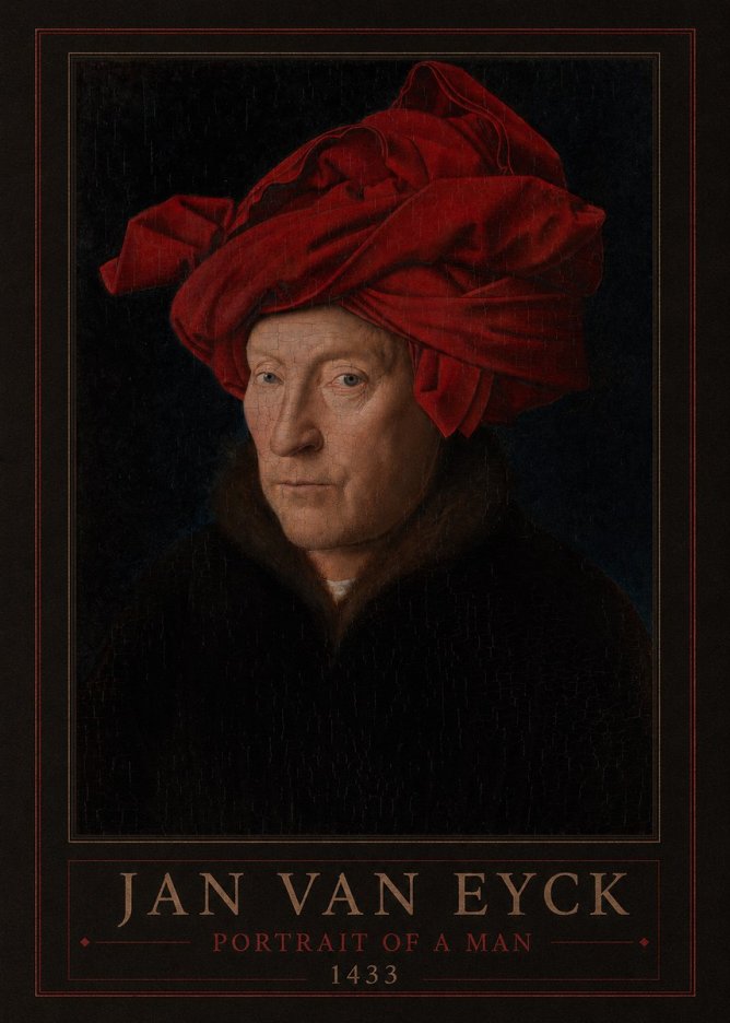 Jan van Eyck Portrait of a Man IV No1 - Poszter