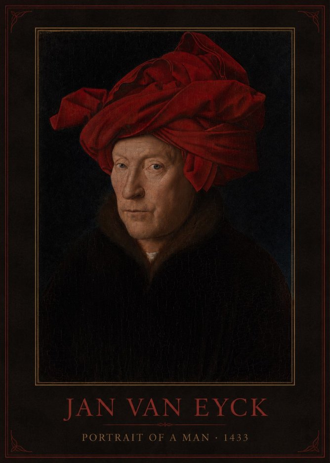 Jan van Eyck Portrait of a Man IV No3 - Poszter