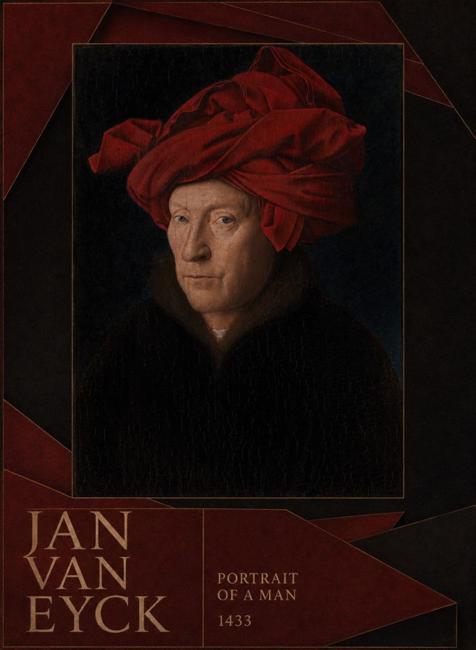 Jan van Eyck Portrait of a Man IV No6 - Poszter