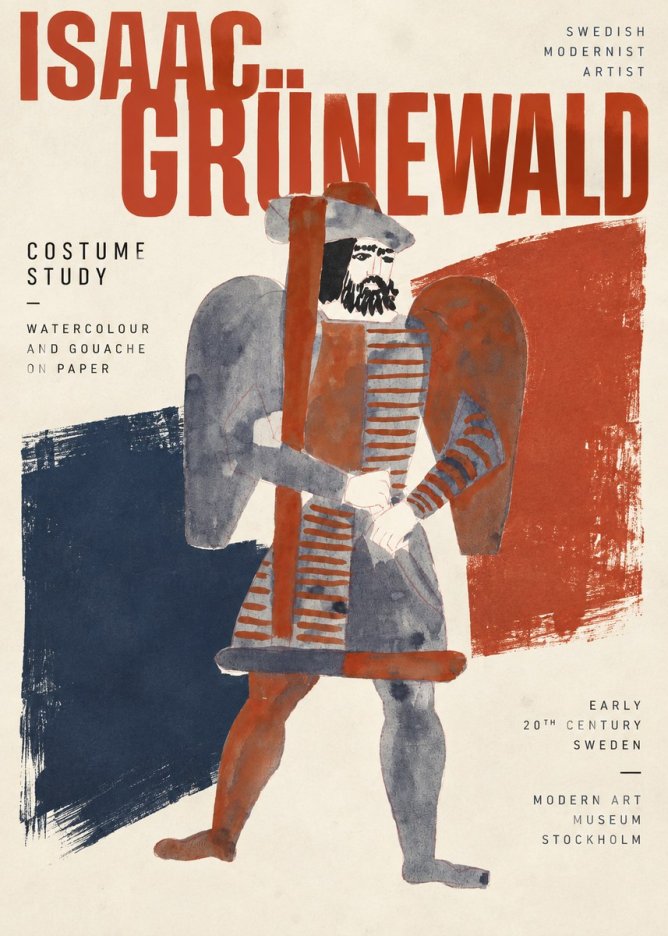 Isaac Grünewald Costume Study VII No2 - Poszter