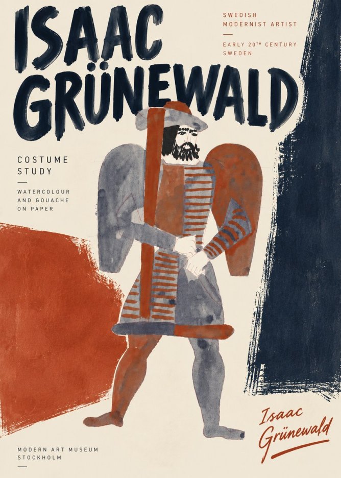 Isaac Grünewald Costume Study VII No5 - Poszter