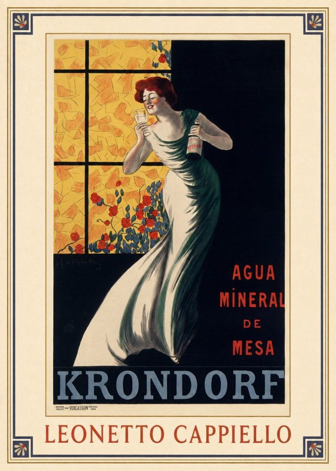 Leonetto Cappiello Agua Mineral De Mesa Krondorf No1 - Poszter
