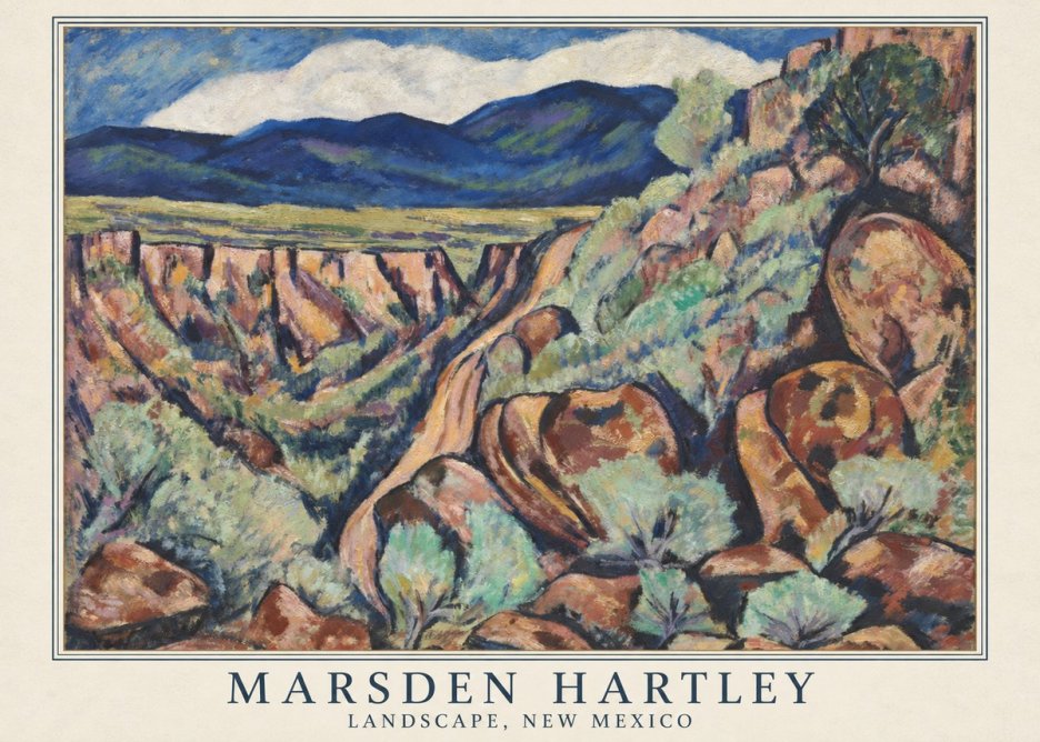 Marsden Hartley Landscape, New Mexico No5 - Poszter