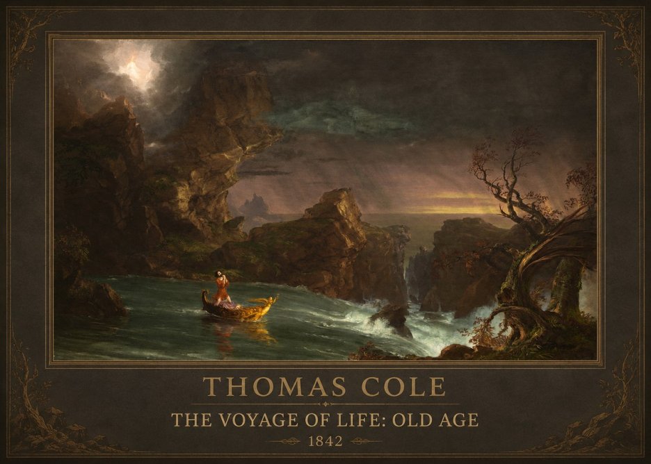 Thomas Cole The Voyage of Life: Old Age V No1 - Poszter