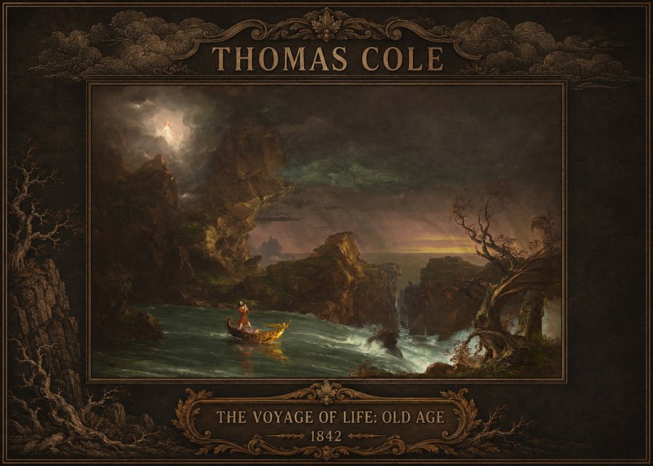 Thomas Cole The Voyage of Life: Old Age V No5 - Poszter