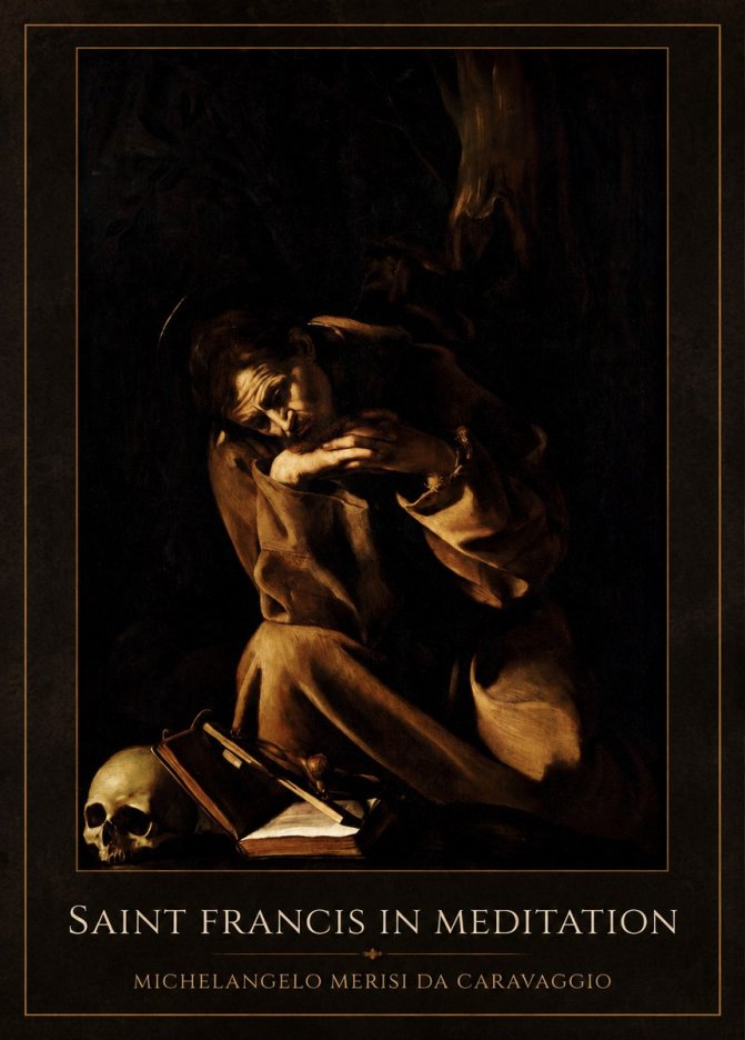 Michelangelo Merisi da Caravaggio Saint Francis in Meditation II No1 - Poszter