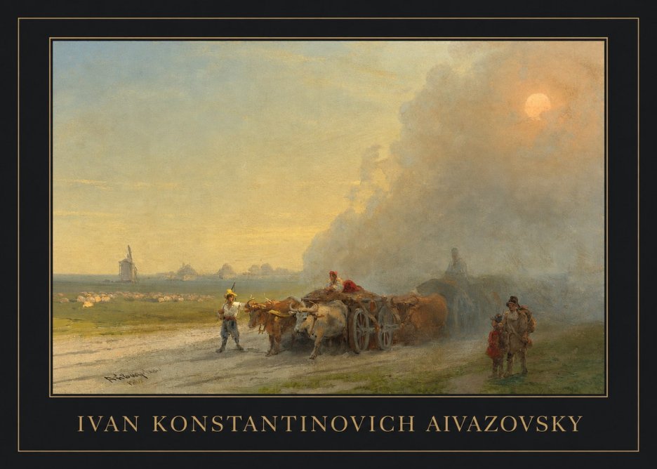 Ivan Konstantinovich Aivazovsky Landscape with Oxen No5 - Poszter