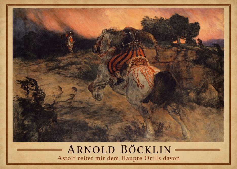 Arnold Böcklin Astolf Reitet Mit Dem Haupte Orills Davon No1 - Poszter
