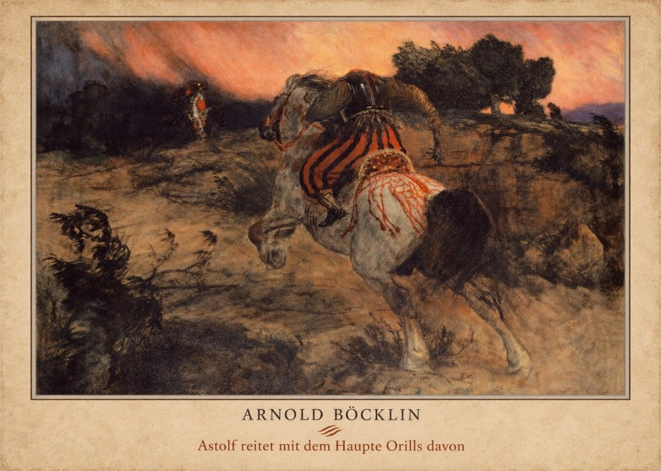 Arnold Böcklin Astolf Reitet Mit Dem Haupte Orills Davon No4 - Poszter