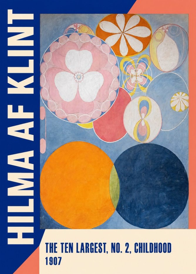 Hilma af Klint The Ten Largest, No. 2, Childhood No2 - Poszter