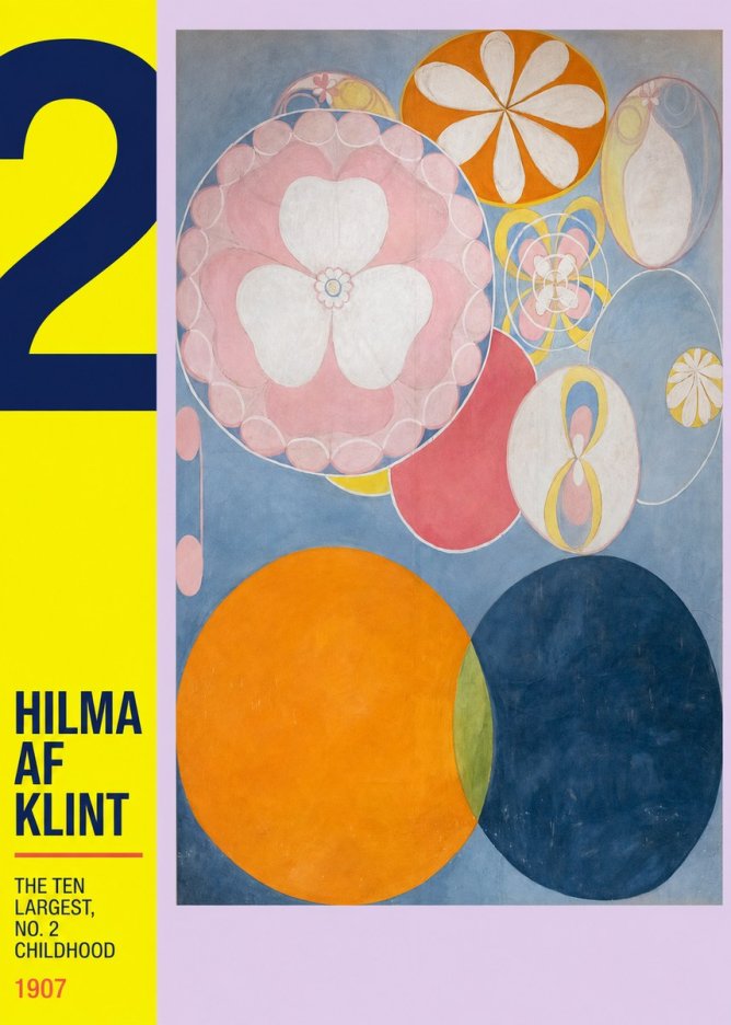 Hilma af Klint The Ten Largest, No. 2, Childhood No4 - Poszter