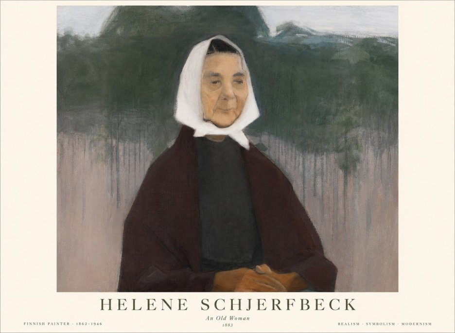 Helene Schjerfbeck An Old Woman No1 - Poszter