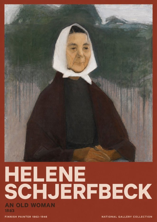 Helene Schjerfbeck An Old Woman No2 - Poszter
