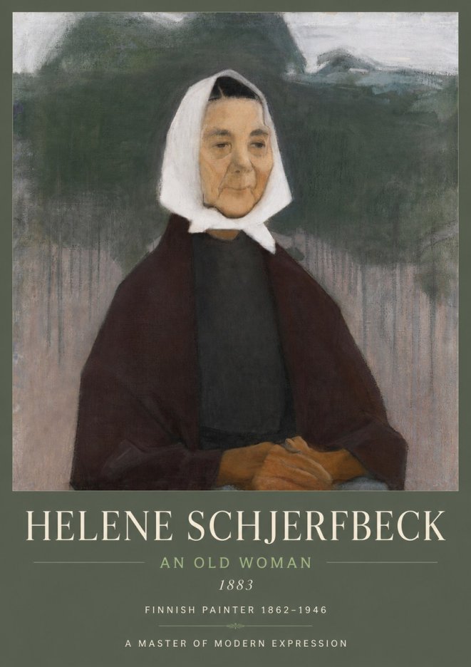 Helene Schjerfbeck An Old Woman No3 - Poszter