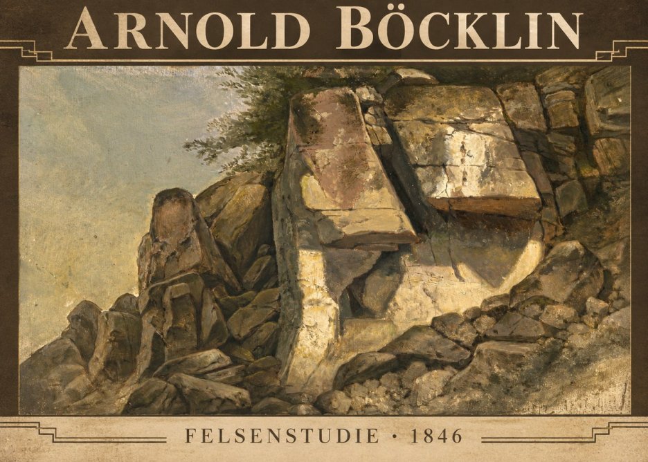 Arnold Böcklin Felsenstudie No6 - Poszter