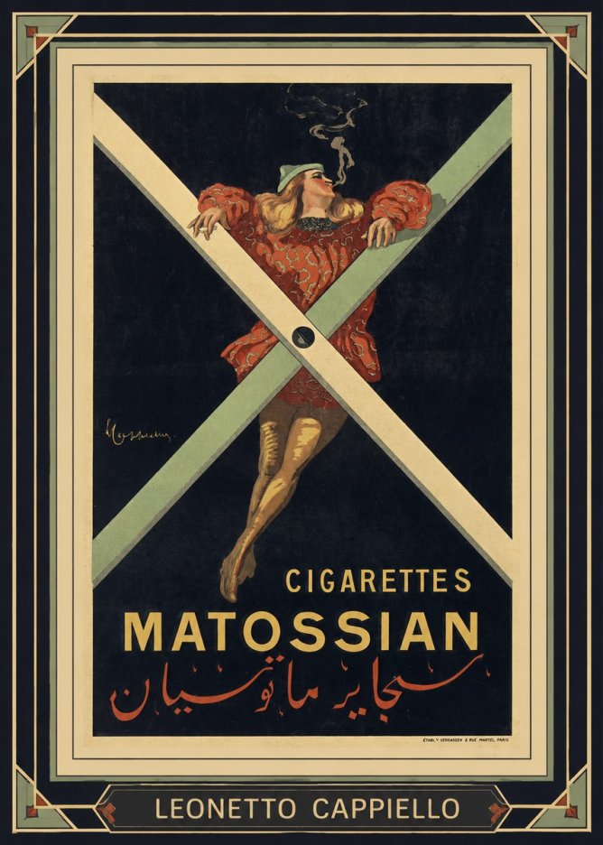 Leonetto Cappiello Cigarettes Matossian No1 - Poszter