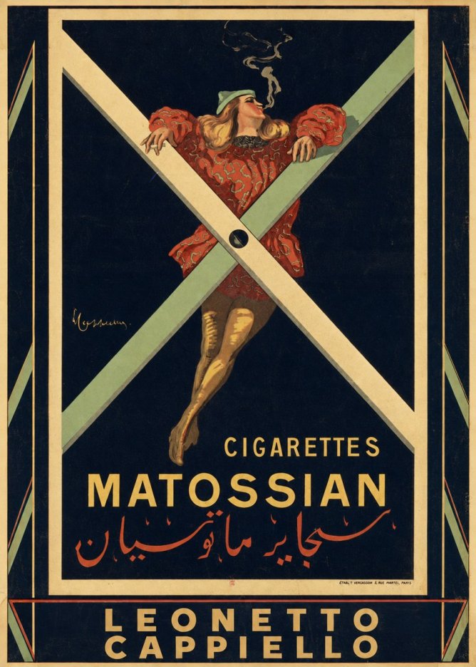 Leonetto Cappiello Cigarettes Matossian No5 - Poszter
