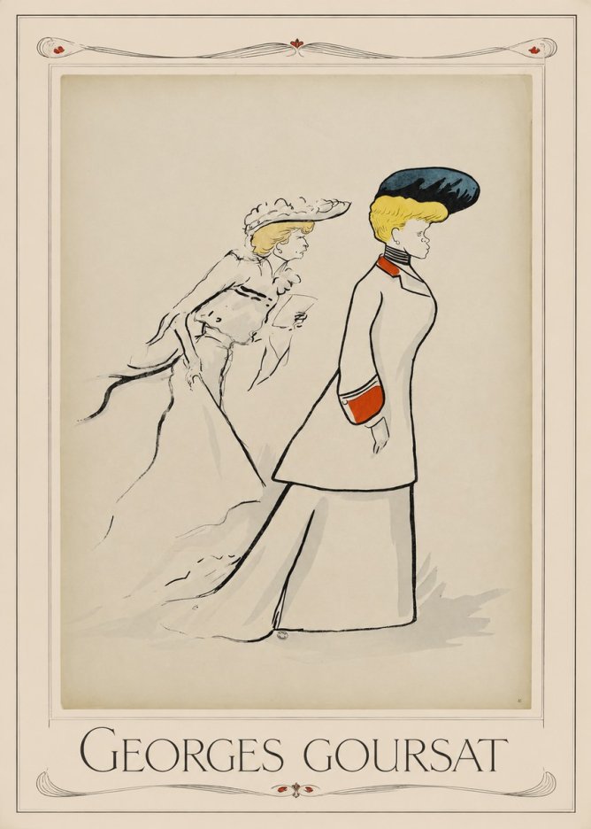 Georges Goursat Elegant Promenade No1 - Poszter