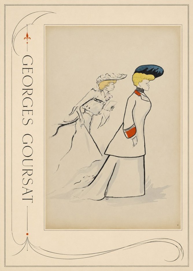 Georges Goursat Elegant Promenade No2 - Poszter