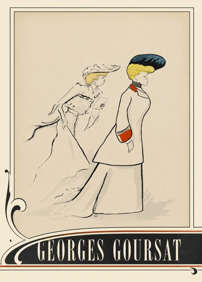 Georges Goursat Elegant Promenade No3 - Poszter