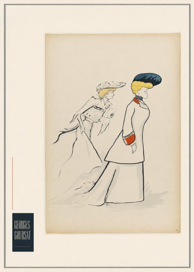 Georges Goursat Elegant Promenade No5 - Poszter