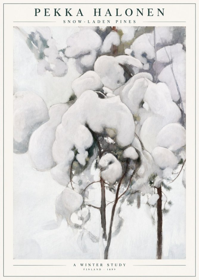 Pekka Halonen Snow-laden Pines No1 - Poszter