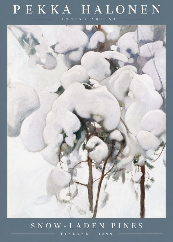 Pekka Halonen Snow-laden Pines No3 - Poszter