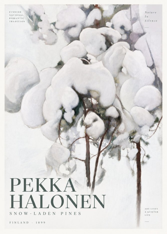 Pekka Halonen Snow-laden Pines No4 - Poszter