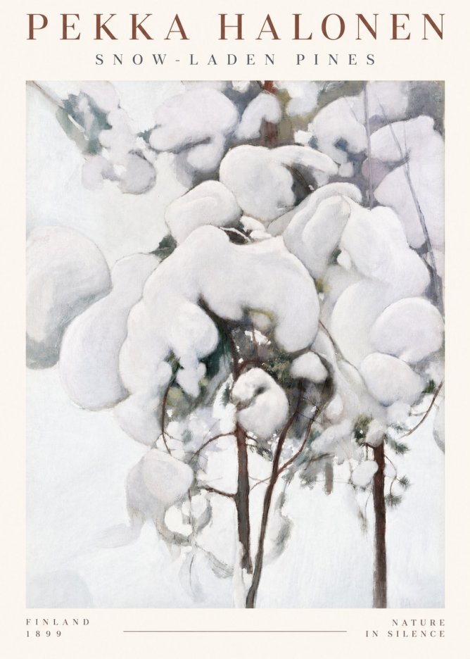 Pekka Halonen Snow-laden Pines No5 - Poszter