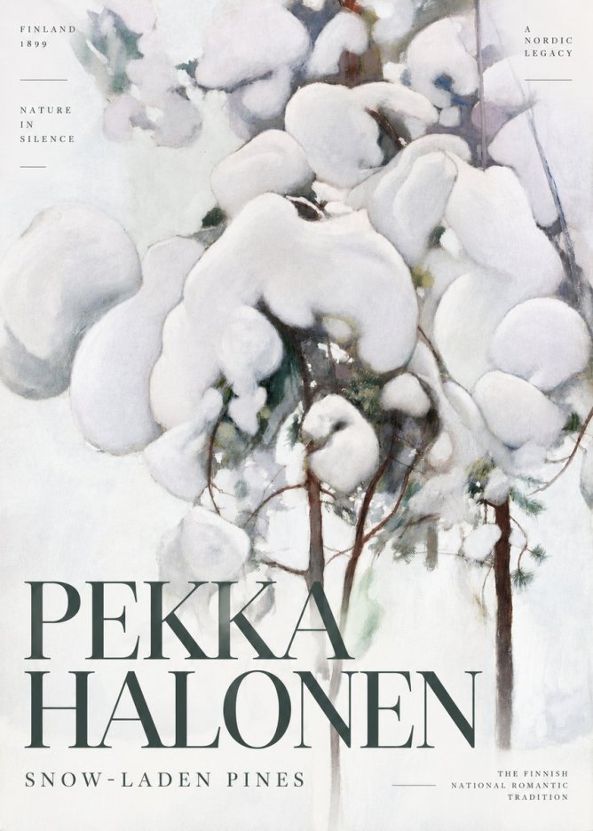 Pekka Halonen Snow-laden Pines No6 - Poszter