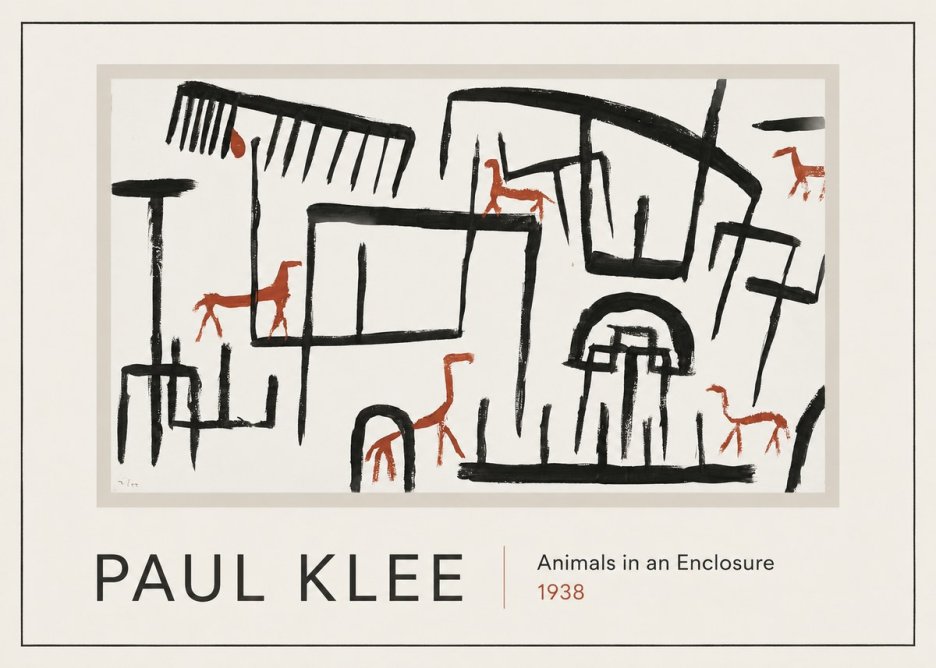 Paul Klee Animals in an Enclosure No1 - Poszter