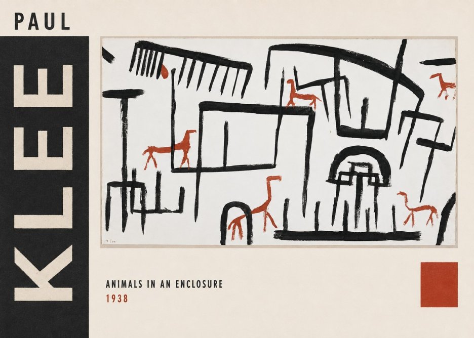Paul Klee Animals in an Enclosure No3 - Poszter