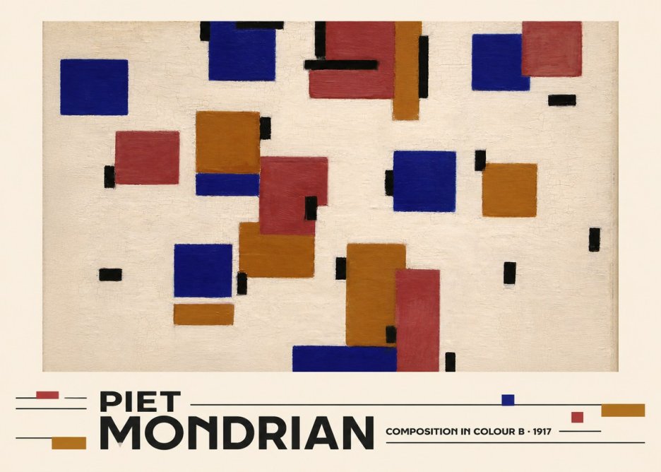 Piet Mondrian Composition in Colour B No3 - Poszter