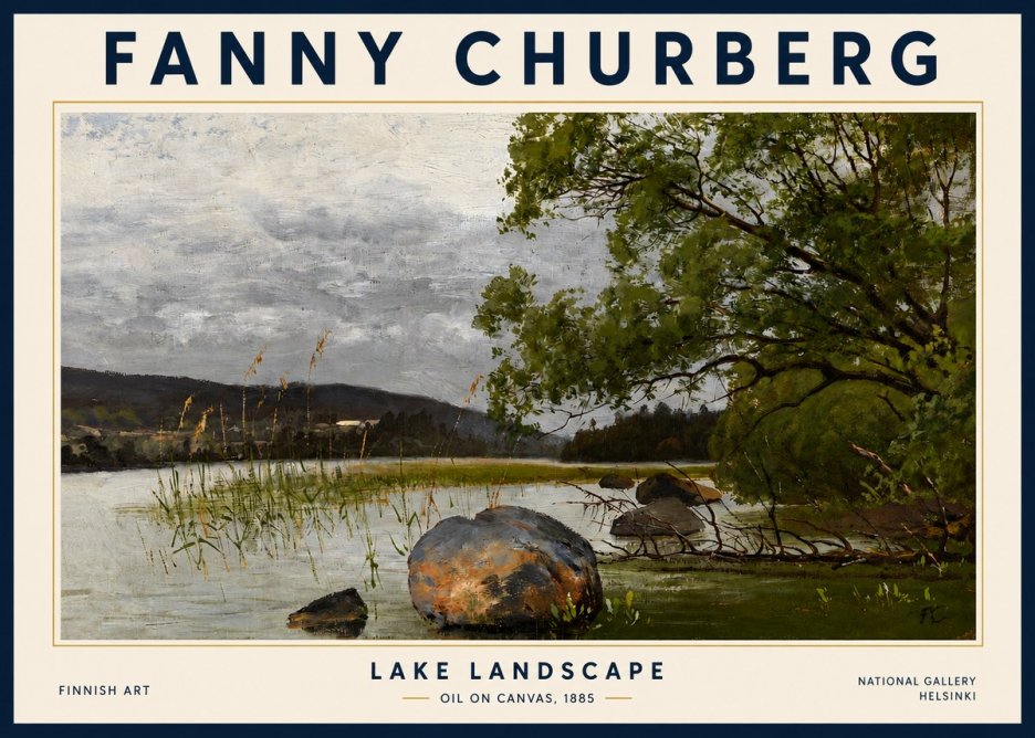 Fanny Churberg Lake Landscape No3 - Poszter