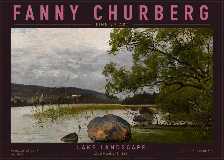 Fanny Churberg Lake Landscape No5 - Poszter