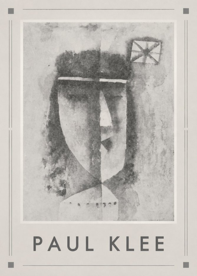 Paul Klee Head of a Man No6 - Poszter