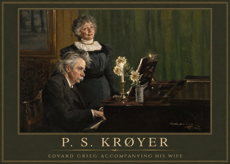 P.S. Krøyer Edvard Grieg Accompanying His Wife No1 - Poszter