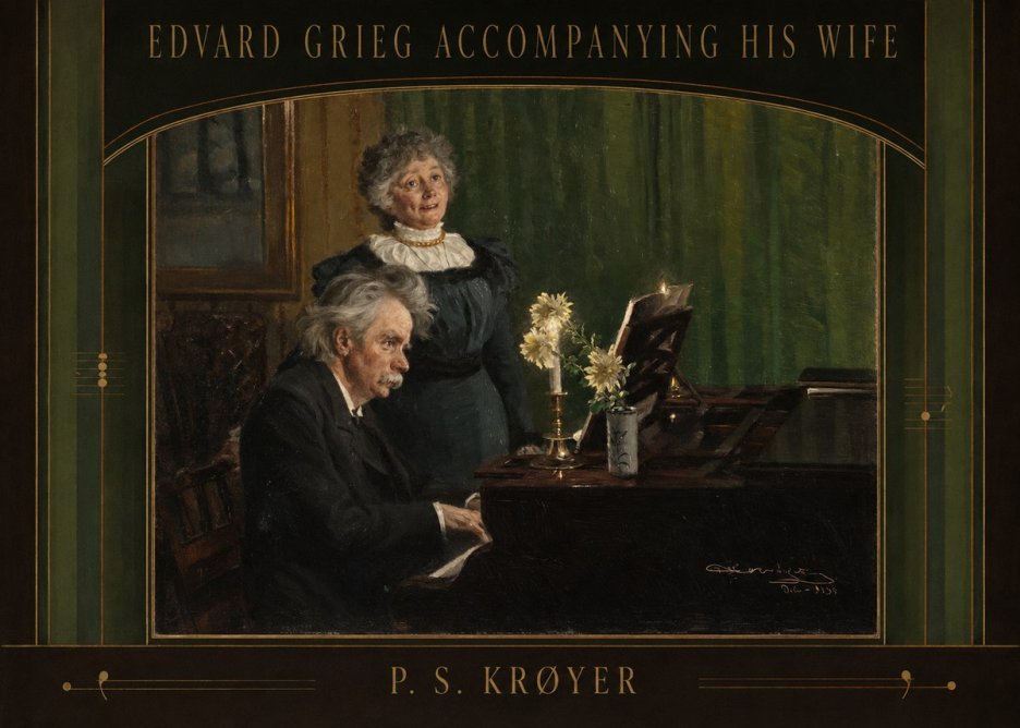 P.S. Krøyer Edvard Grieg Accompanying His Wife No6 - Poszter