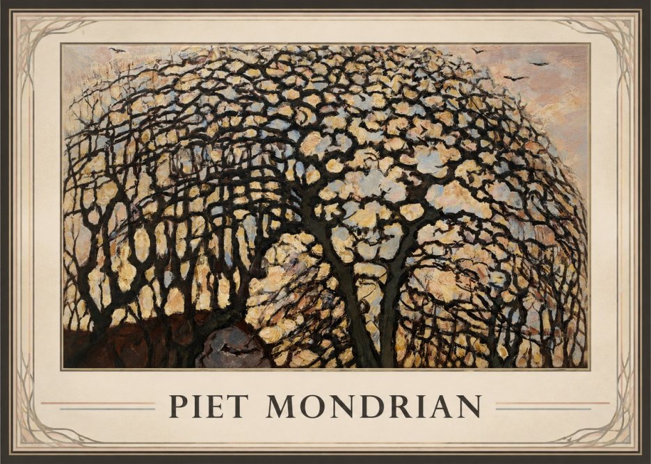 Piet Mondrian Avond (Evening); the Red Tree No1 - Poszter