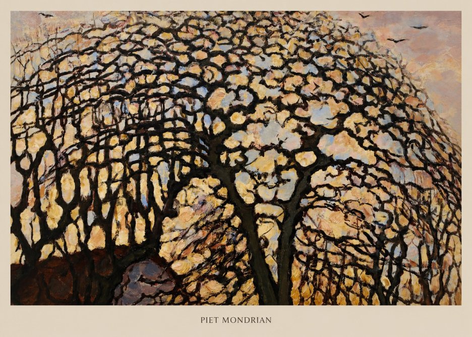 Piet Mondrian Avond (Evening); the Red Tree No6 - Poszter