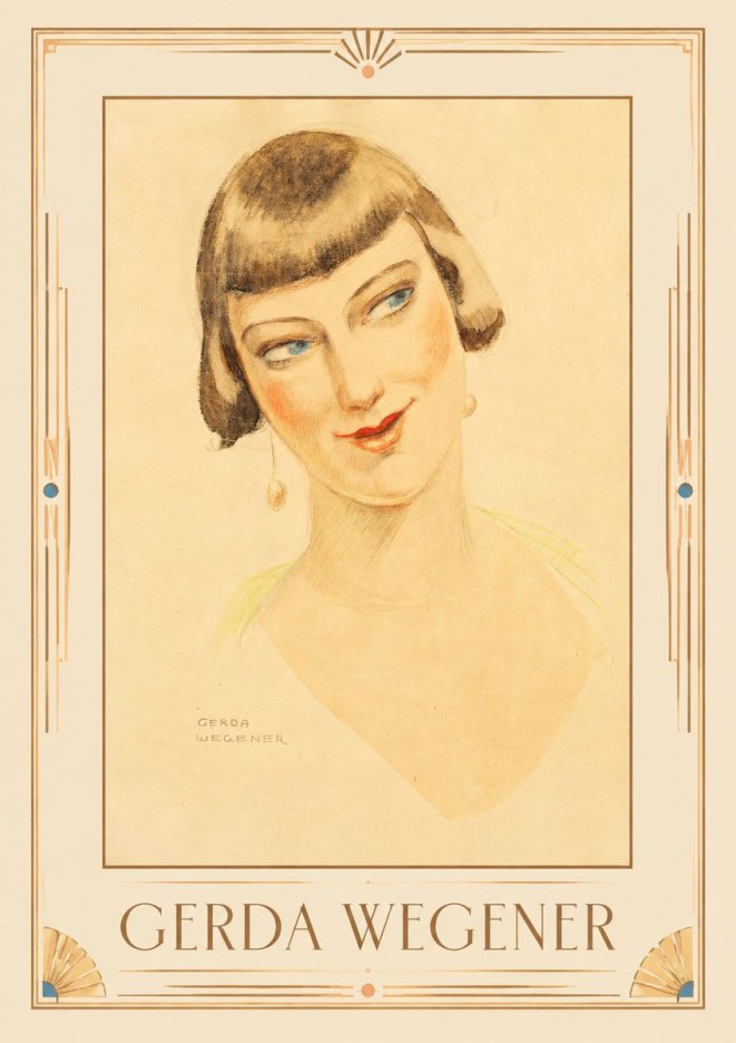 Gerda Wegener Portrait of a Lady No1 - Poszter